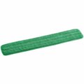 Lavex 24'' Green Microfiber Hook & Loop Wet / Dry Mop Pad 274MFFM24GN